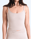 Core Tank In Beige - Motion Muse