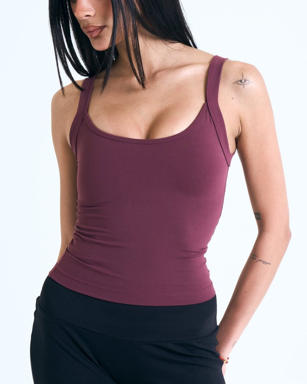Core Tank In Dark Cherry - Motion Muse