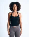 Everyday Halter Tank In Black - Motion Muse