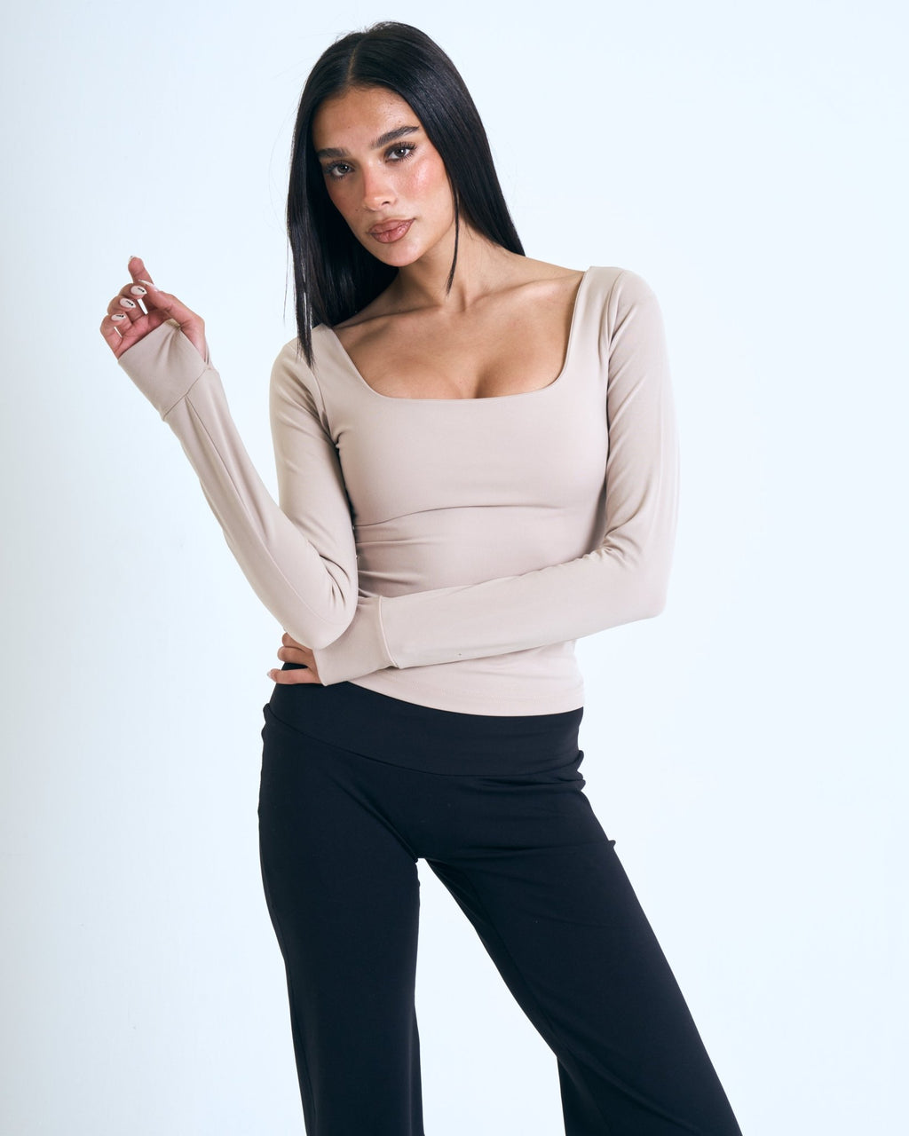 Muse Sleeve Top In Nude - Motion Muse