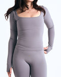 Muse Sleeve Top In Stone - Motion Muse