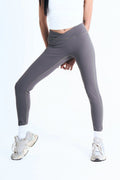 Seamless V Waist Leggings In Muted Olive - Motion Muse