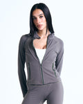Soft Sculpt Jacket In Muted Olive - Motion Muse