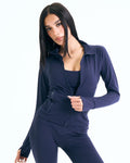Soft Sculpt Jacket In Navy - Motion Muse